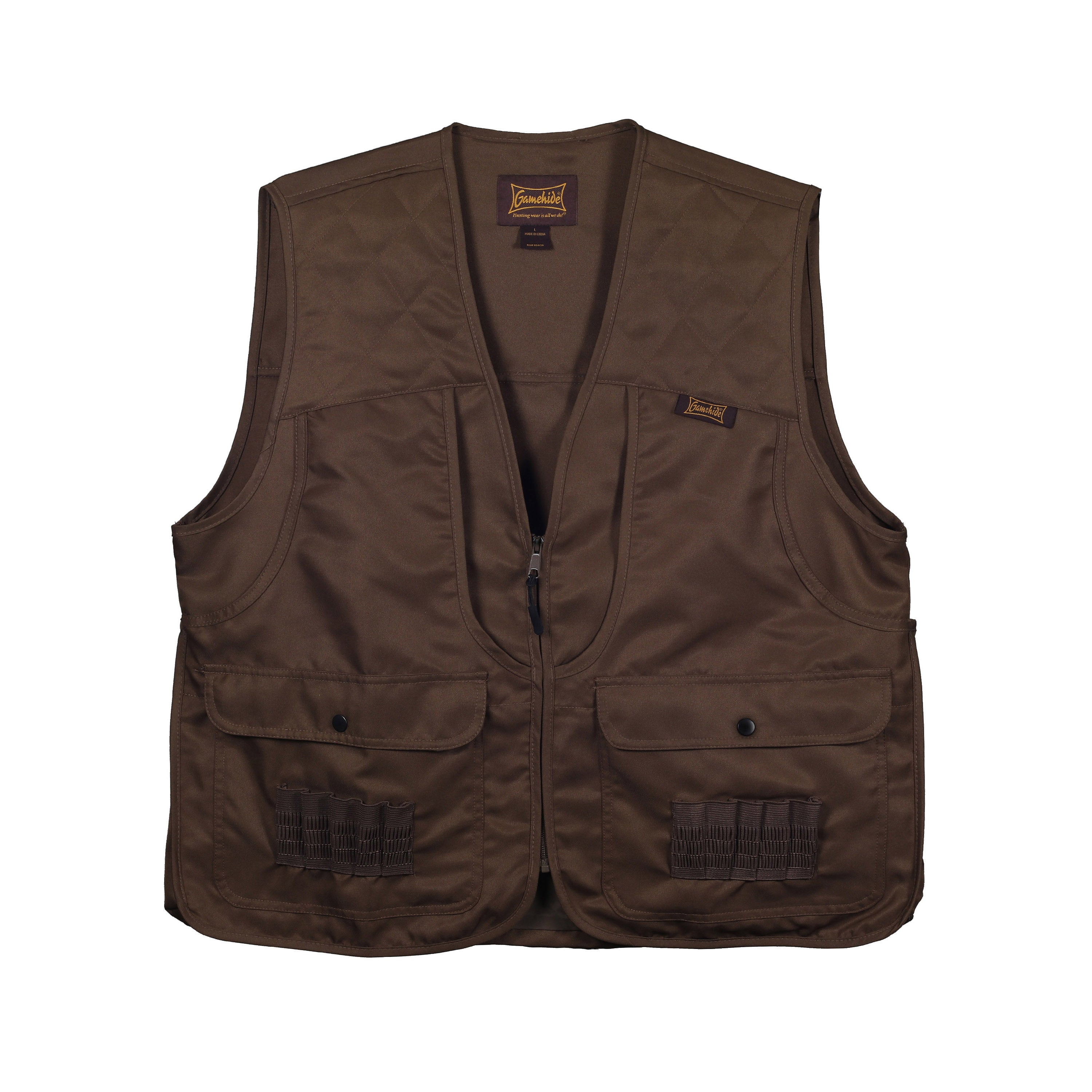 Snapcartshop Lightweight Dove & Upland Vest front (dark brown)