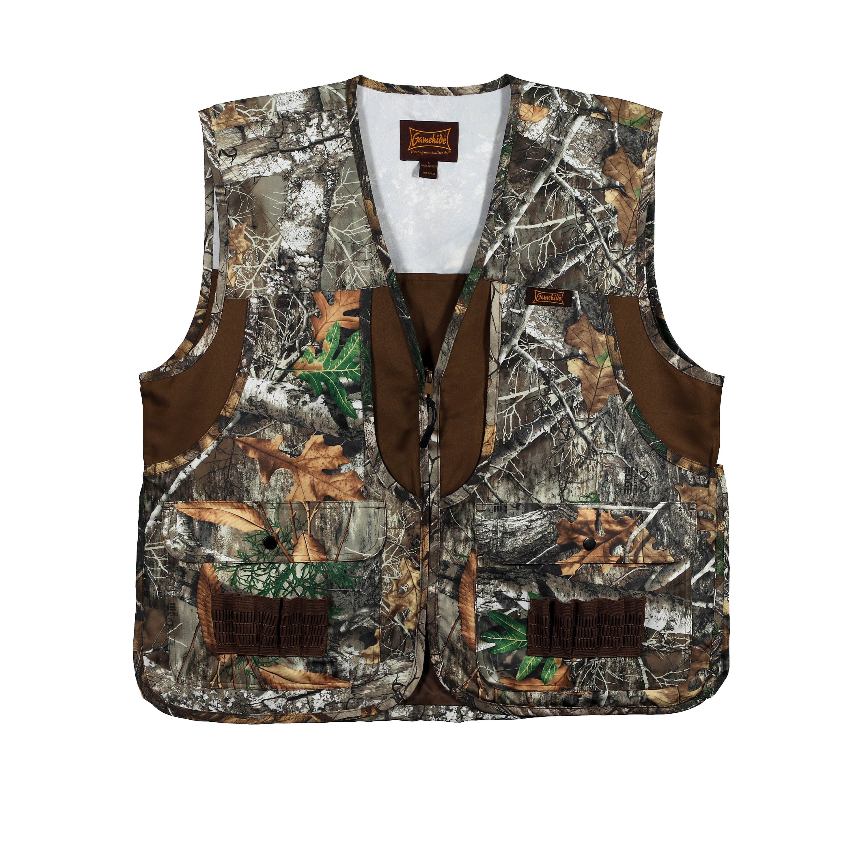 Snapcartshop Lightweight Dove & Upland Vest front (realtree edge)