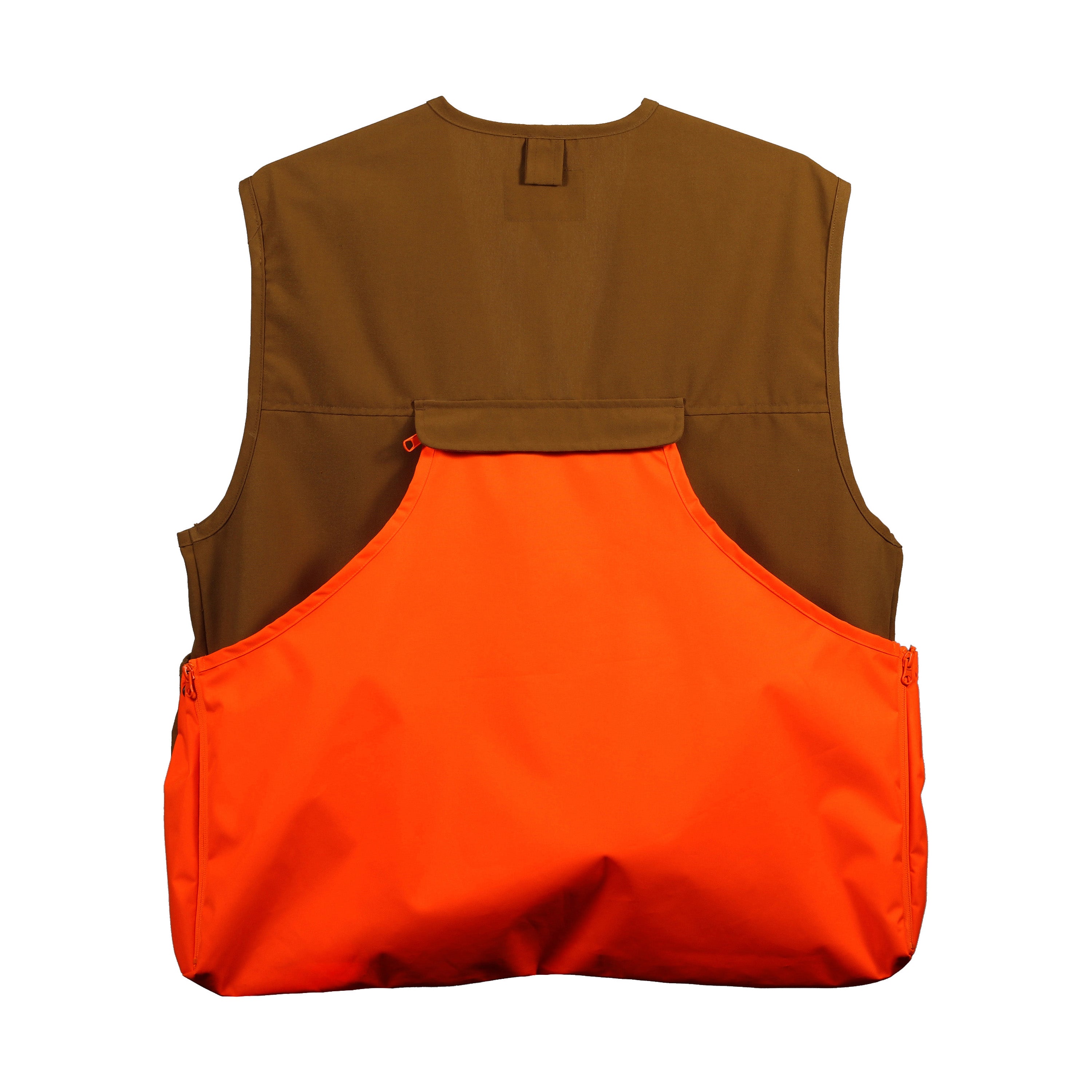 Snapcartshop Outfitters Upland Vest back (marsh brown/blaze orange)