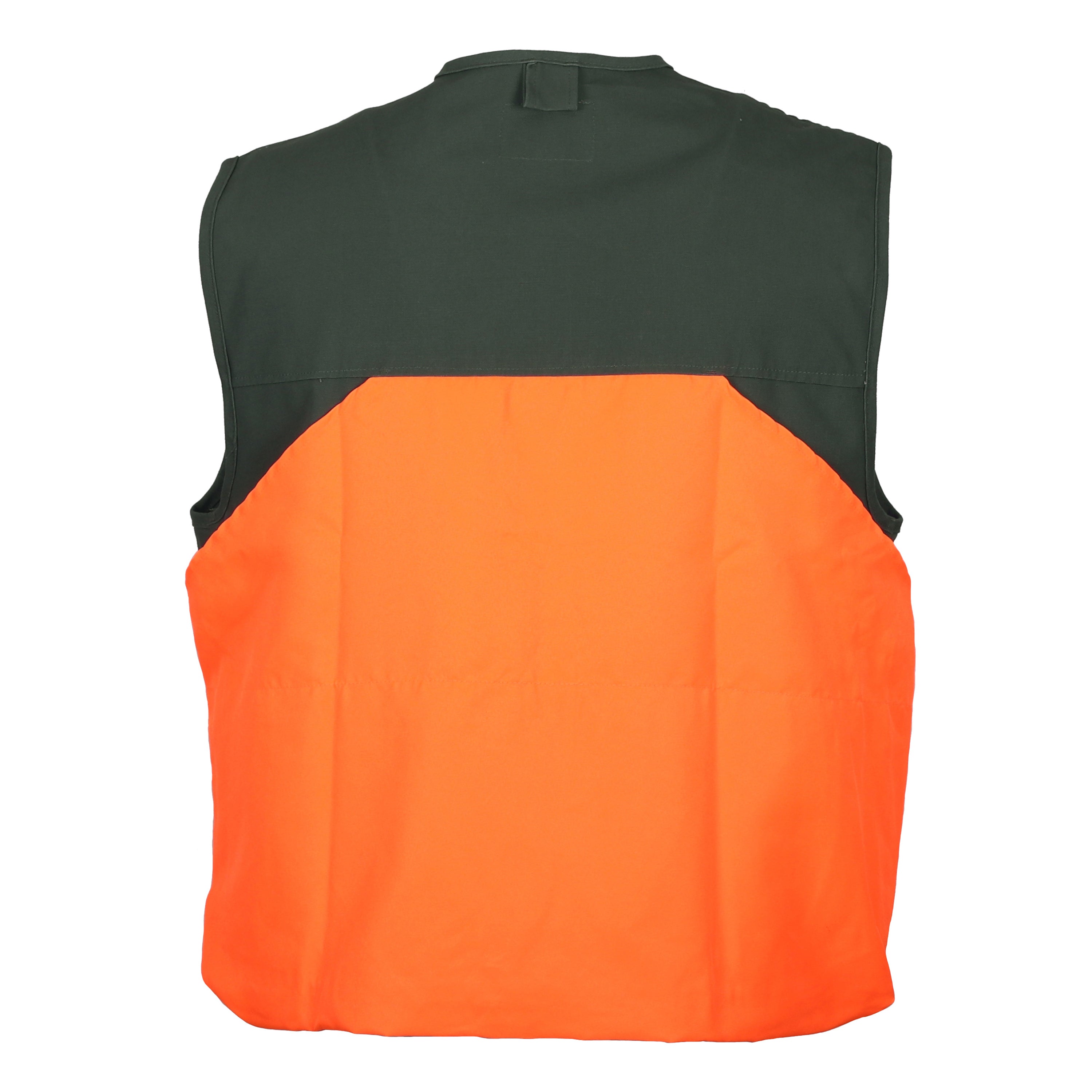 Load image into Gallery viewer, Briar Proof Upland Hunting Vest front (olive/blaze orange)
