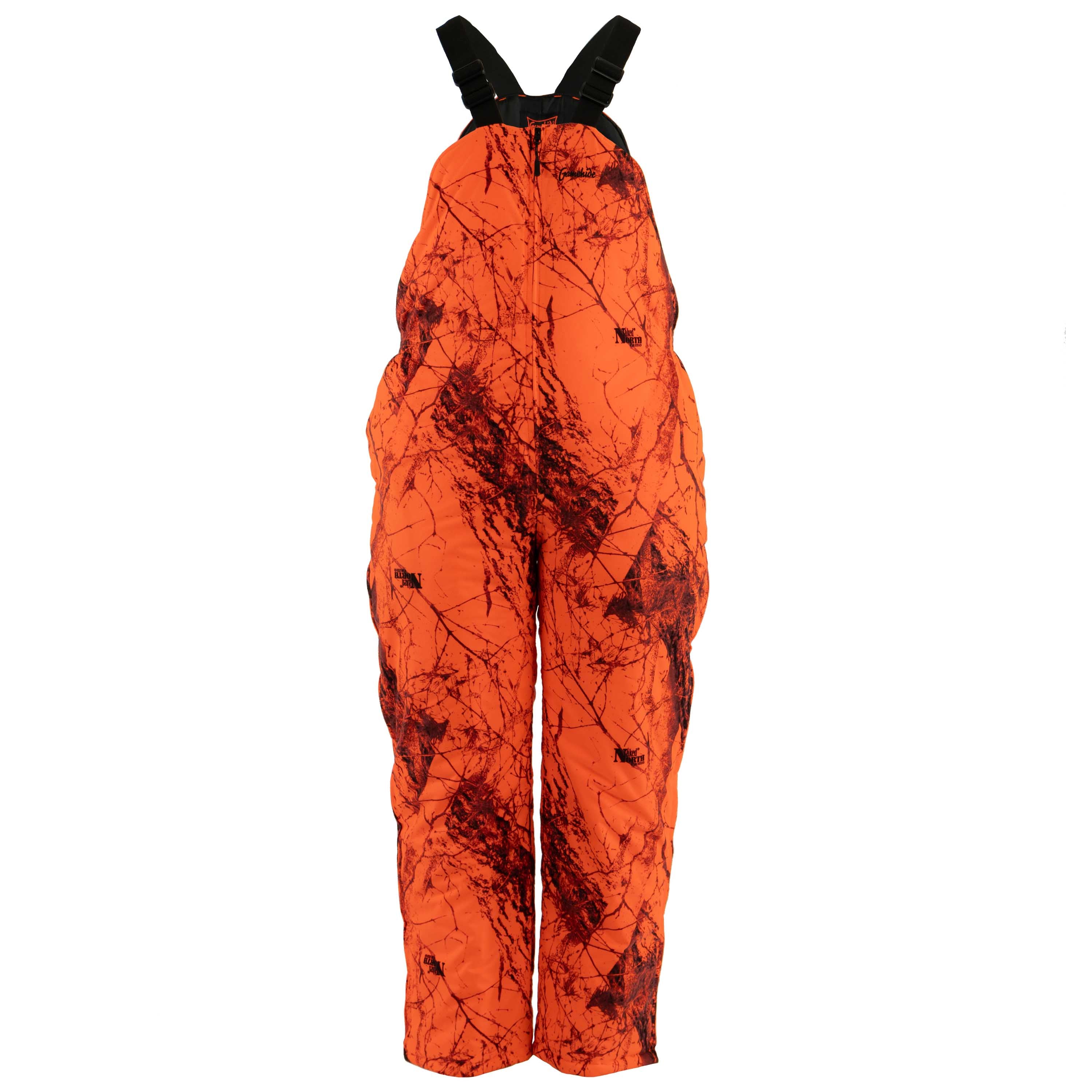 Snapcartshop Flatland Bib front (naked north blaze orange camo)