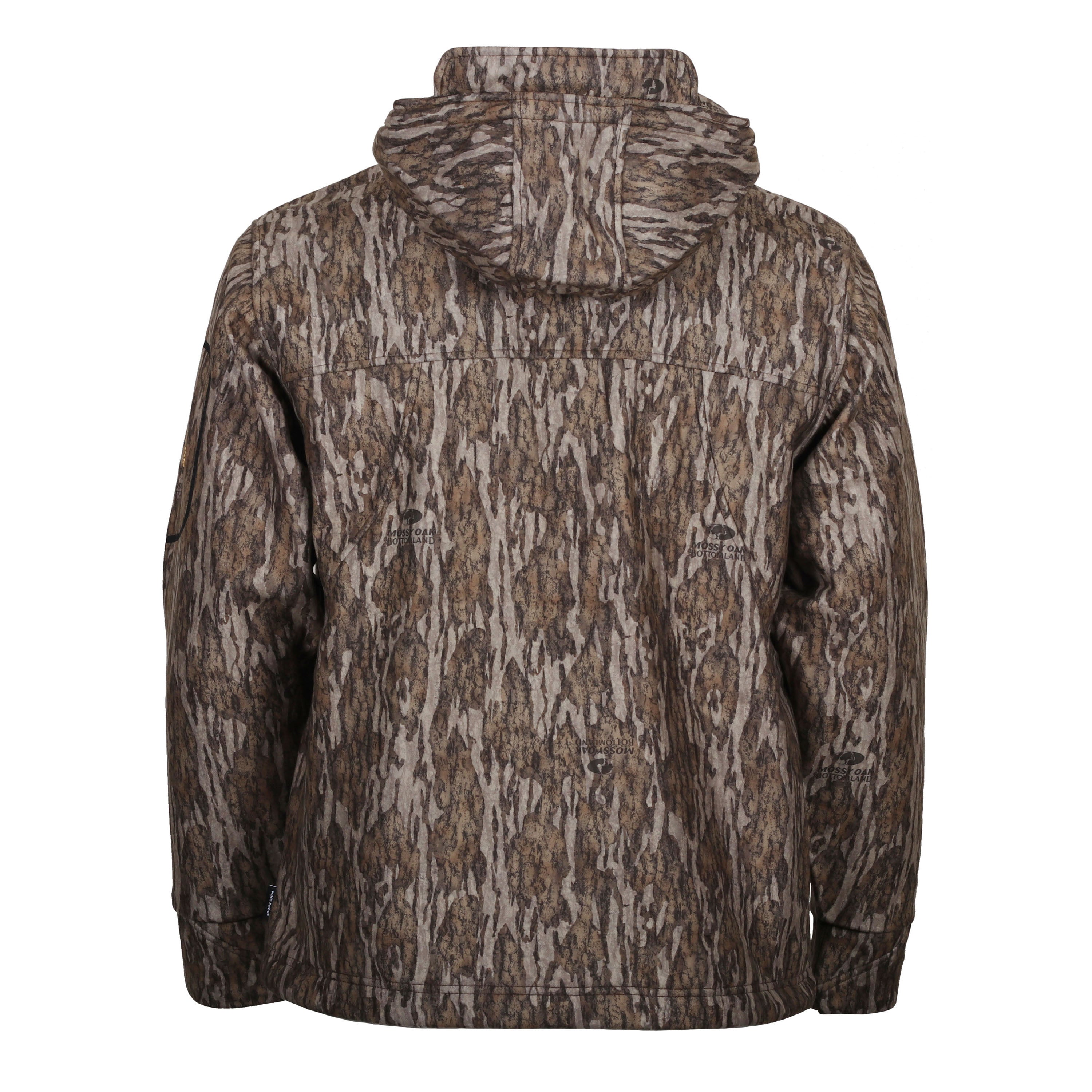 Snapcartshop whitetail jacket back view (mossy oak new bottomland)