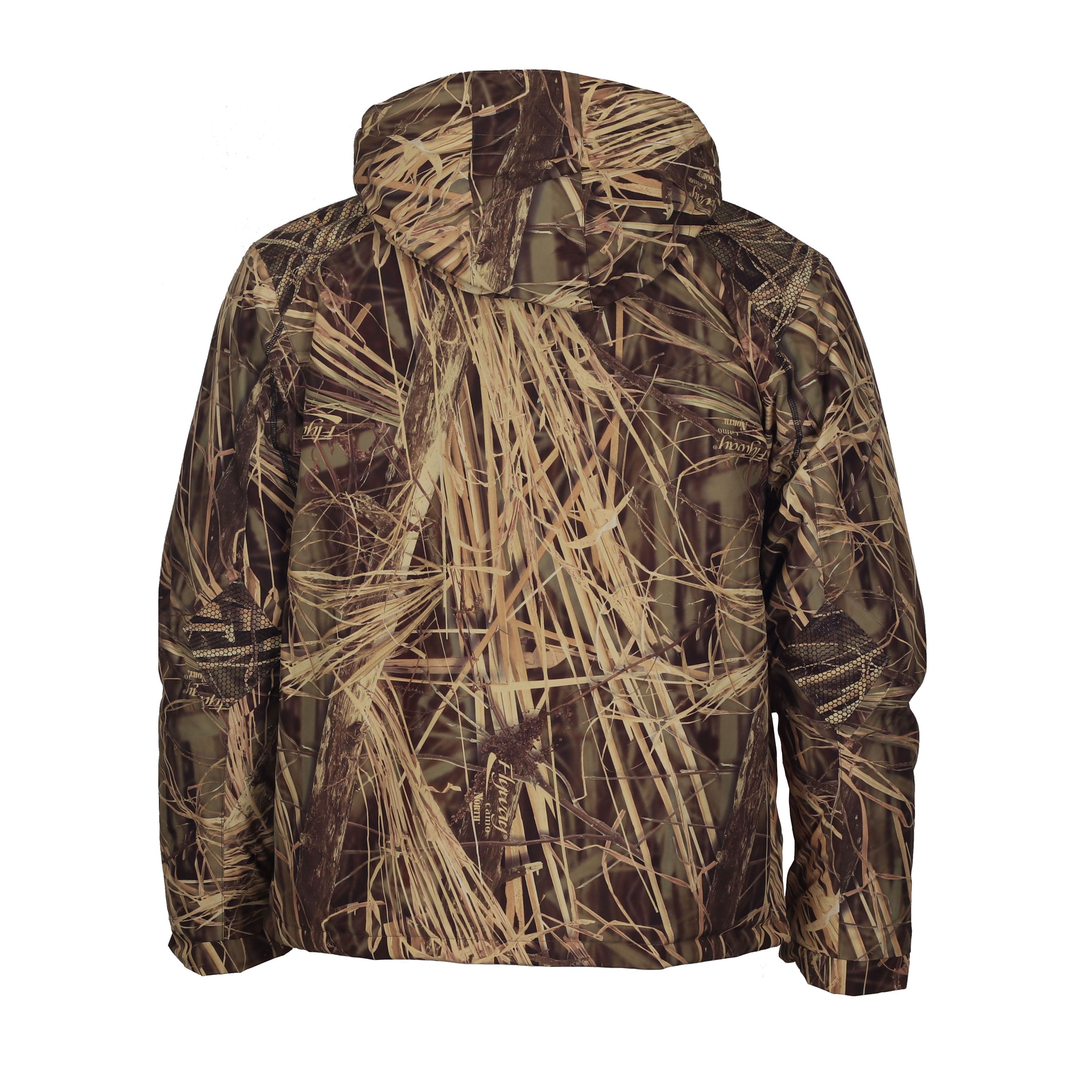 Load image into Gallery viewer, Snapcartshop slough creek jacket back view  (flyway camo north)
