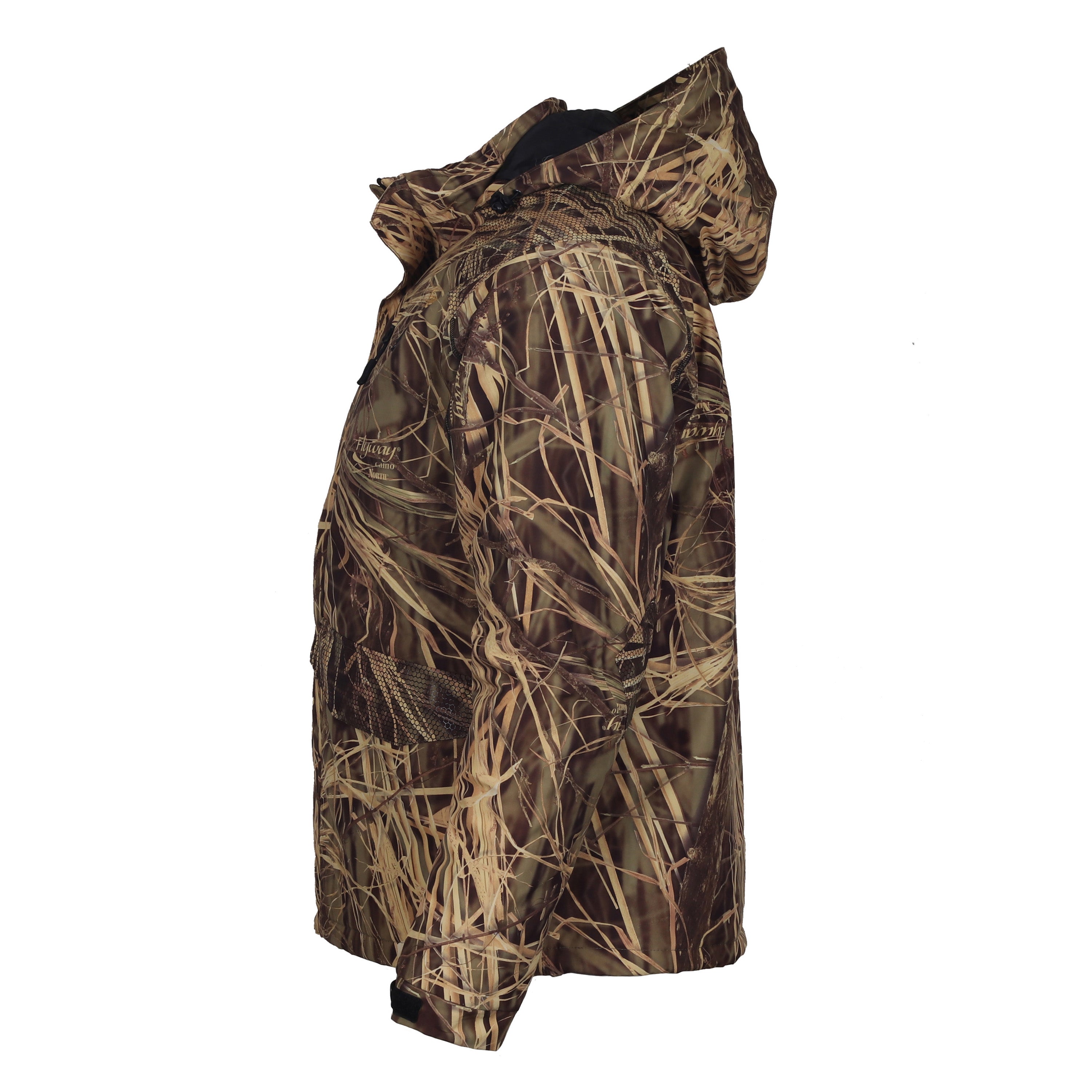 Load image into Gallery viewer, Snapcartshop slough creek jacket back view (flyway camo north)

