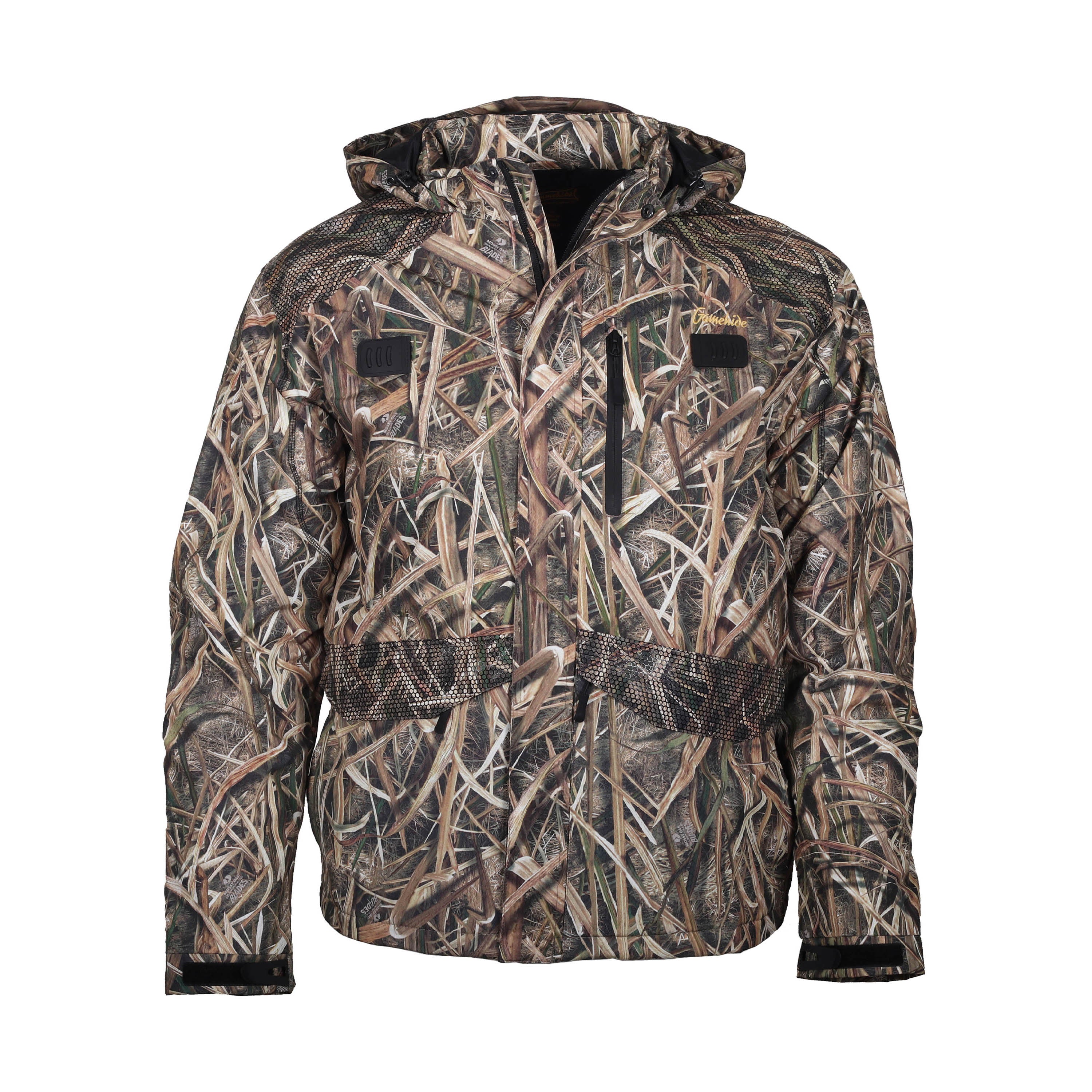 Snapcartshop slough creek jacket back view (mossy oak shadow grass blades)