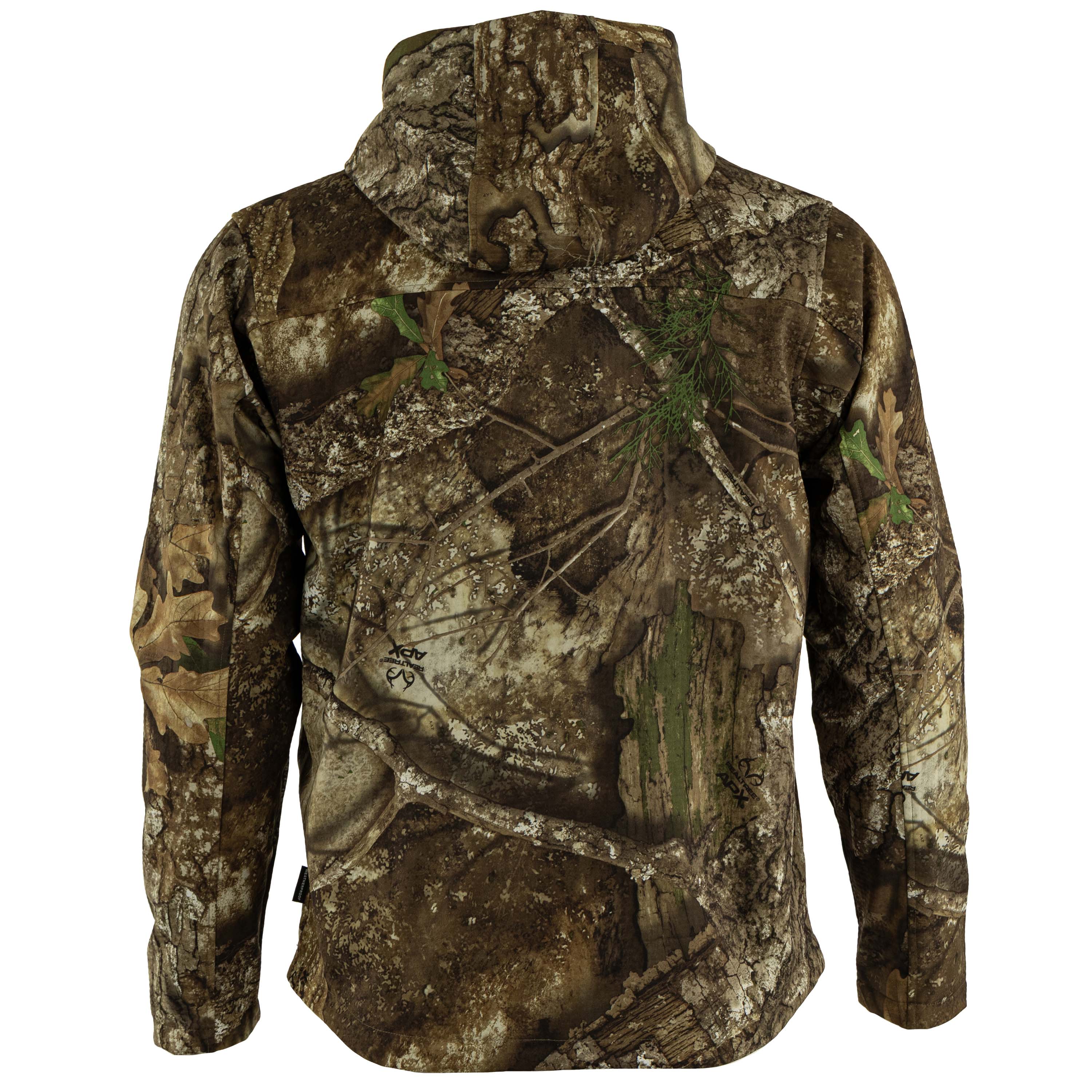 Solitude ridge pullover - hood down - back view (realtree apx)