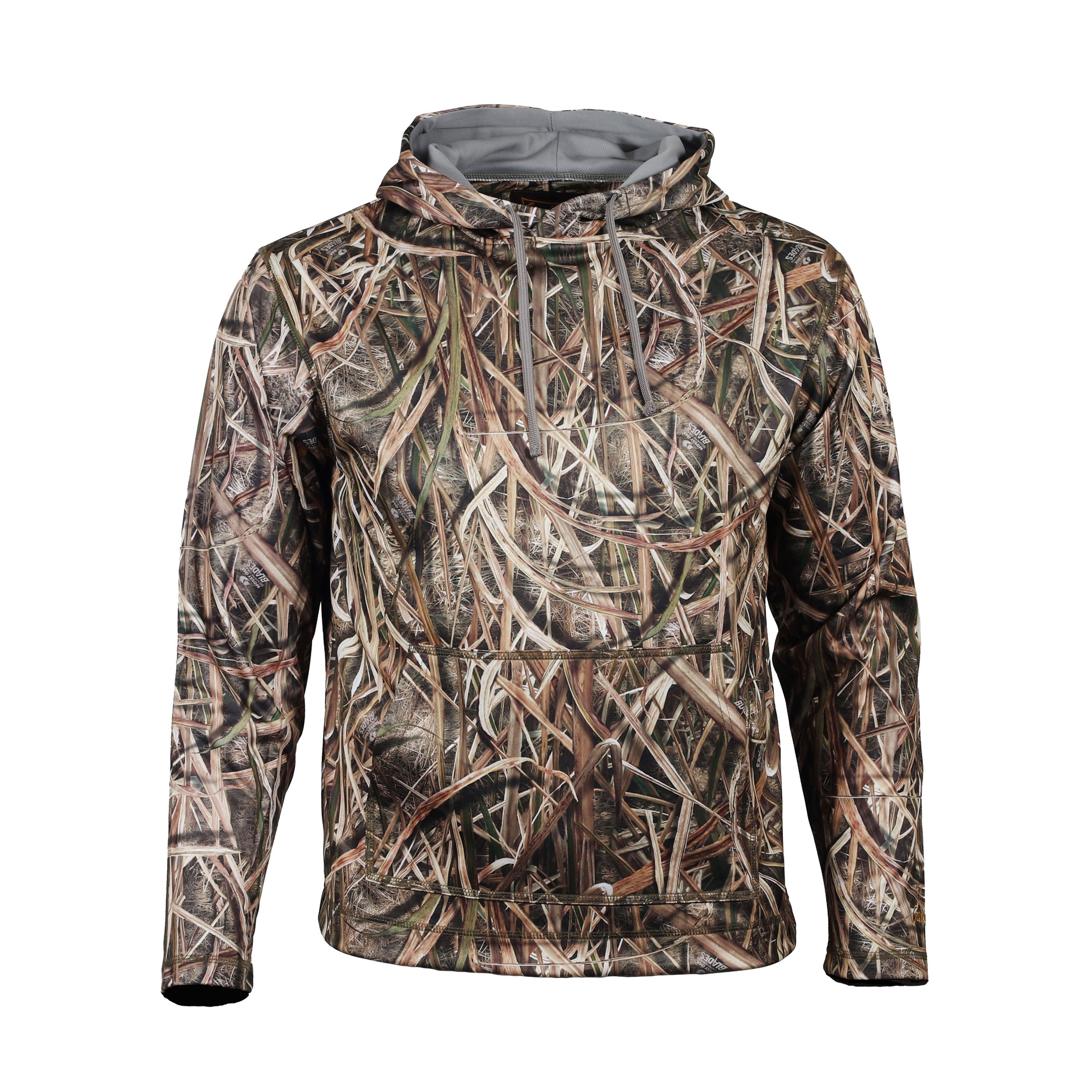 Load image into Gallery viewer, Snapcartshop Performance Fleece Hoodie front (mossy oak shadow grass blades)
