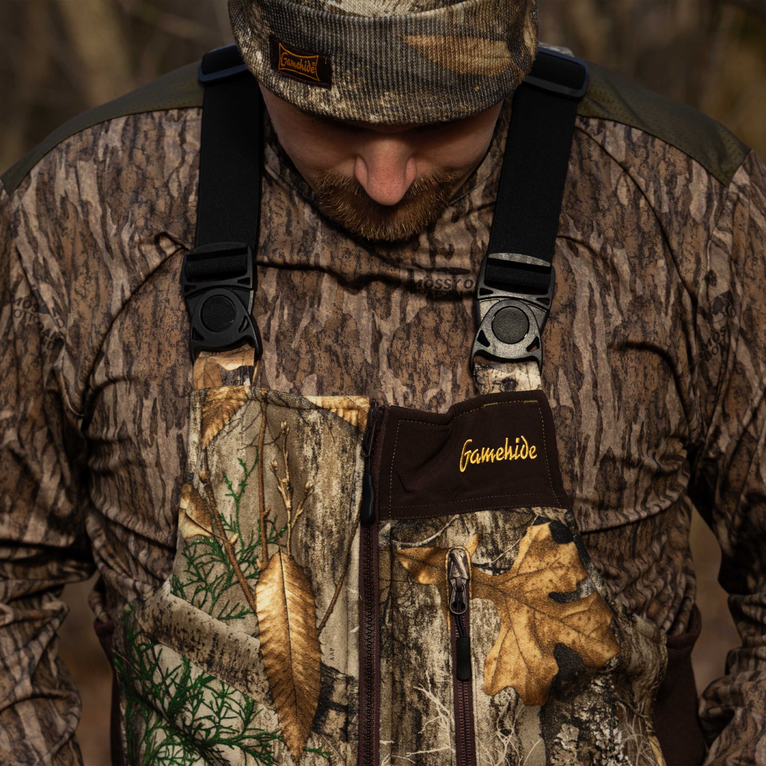 Load image into Gallery viewer, primaloft hunting bib front

