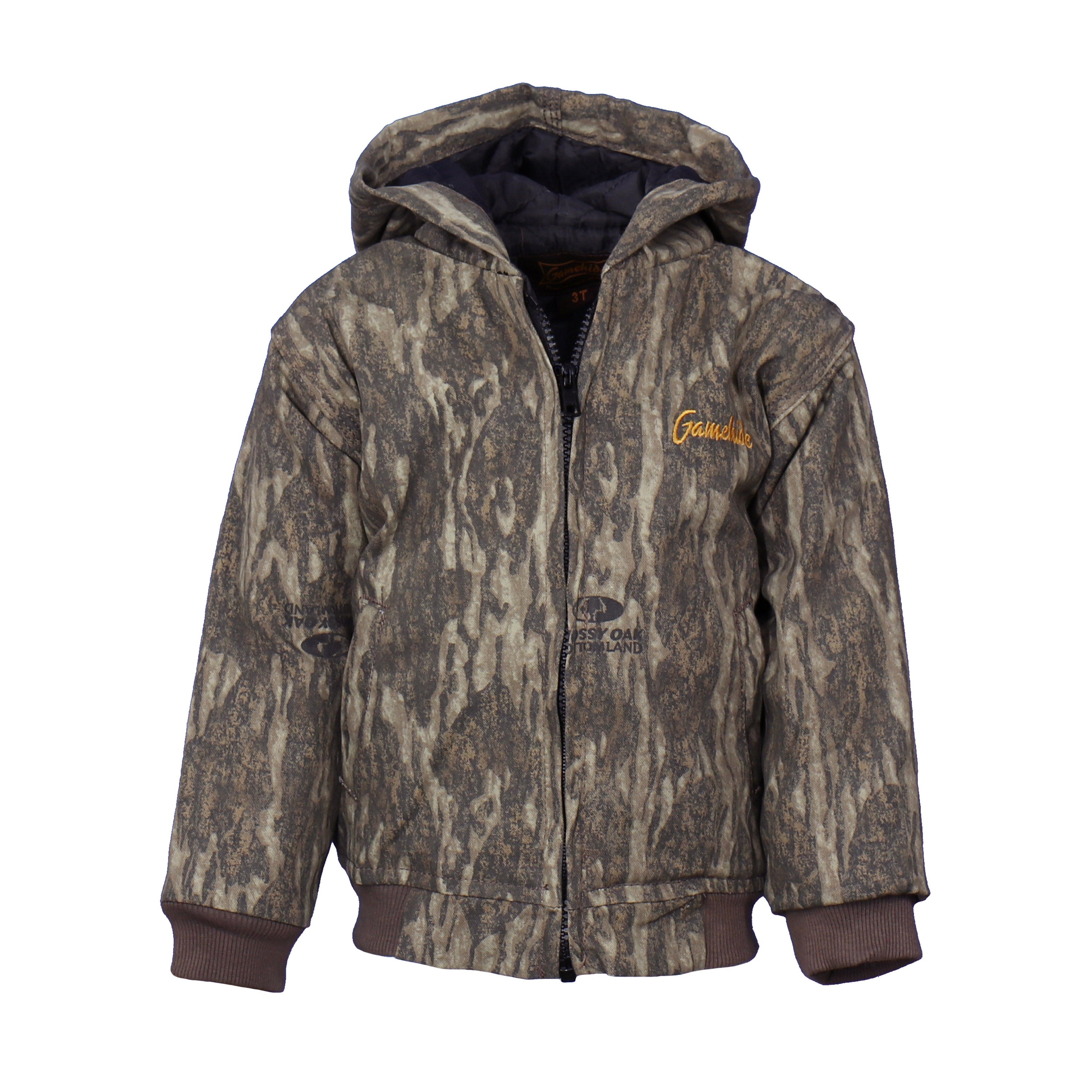 Snapcartshop toddler hunt camp insulated jacket (mossy oak new bottomland)