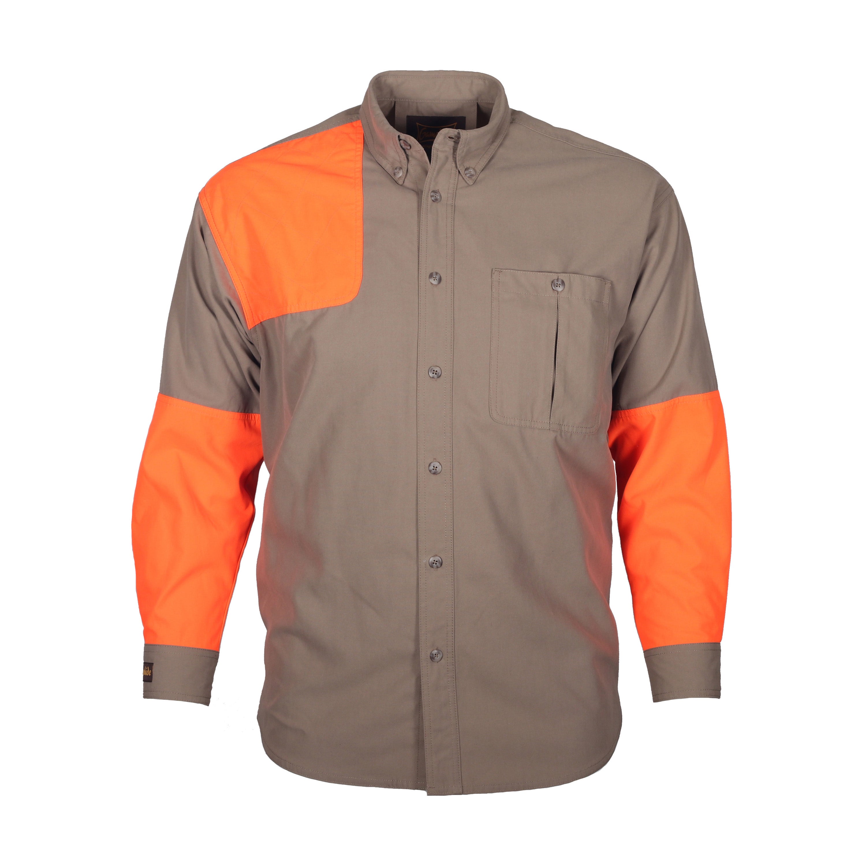 Snapcartshop upland shooting shirt (tan/blaze orange)