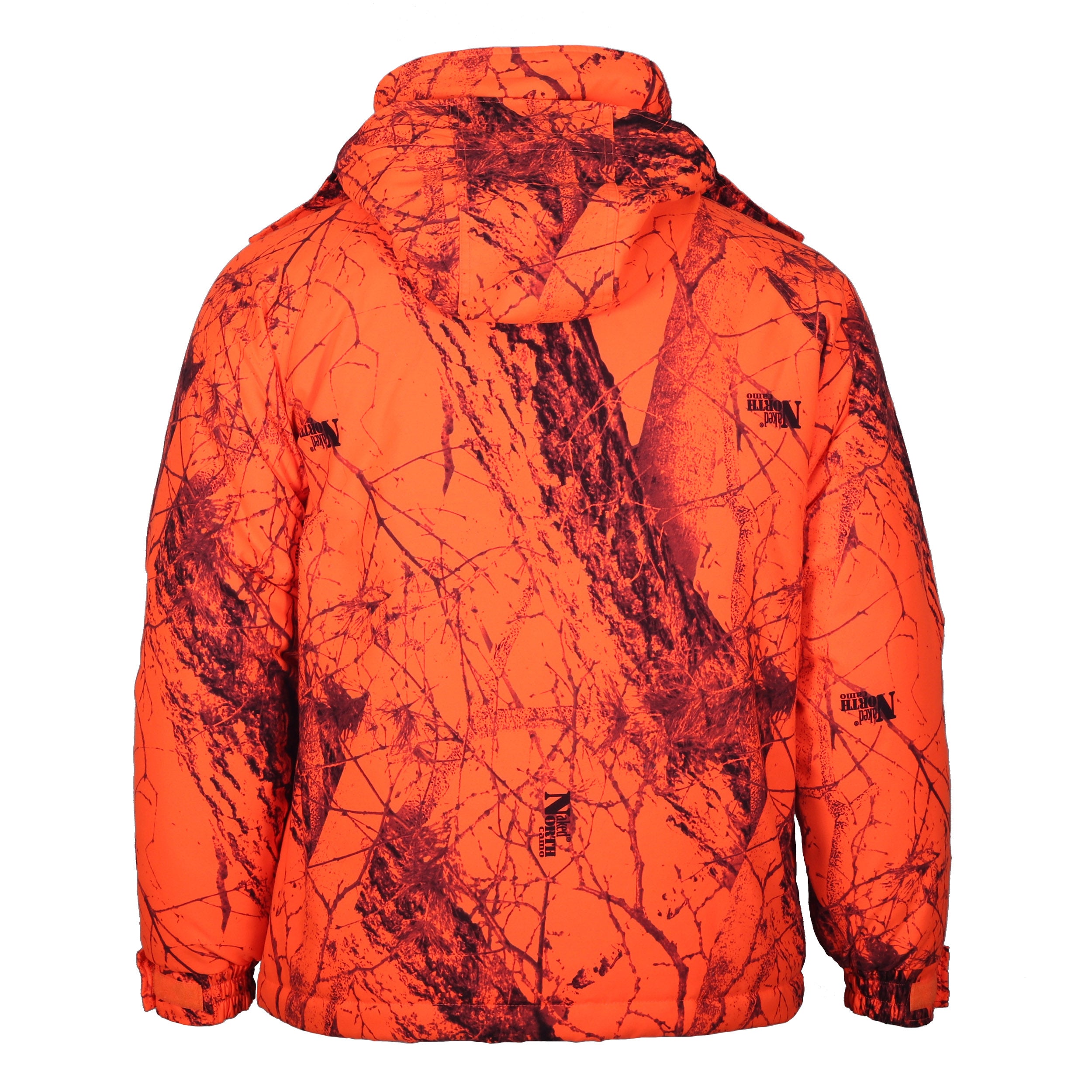Load image into Gallery viewer, Deerhunter Parka - Back View - Naked North Blaze Orange Camo
