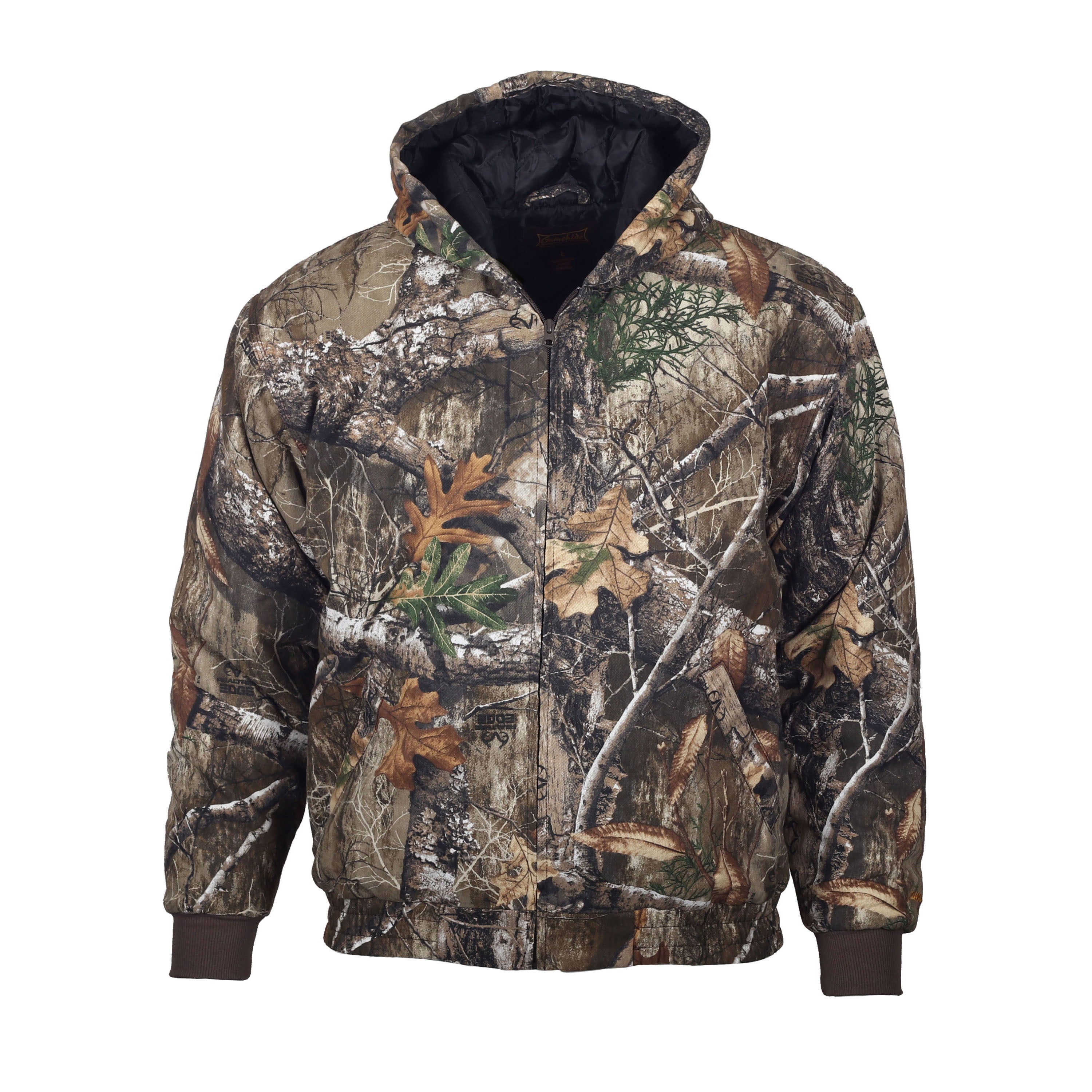 Load image into Gallery viewer, Snapcartshop Youth Lock Down Jacket Front view (realtree edge). 
