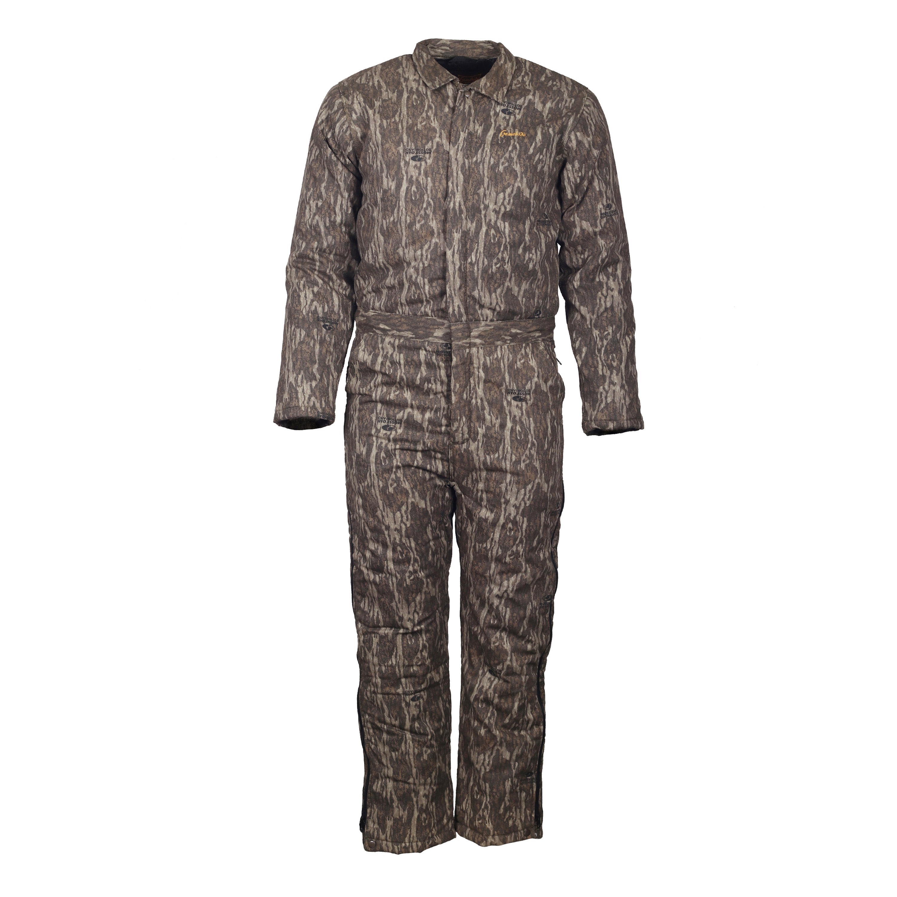 Load image into Gallery viewer, Snapcartshop youth tundra coveralls front view (mossy oak new bottomland)

