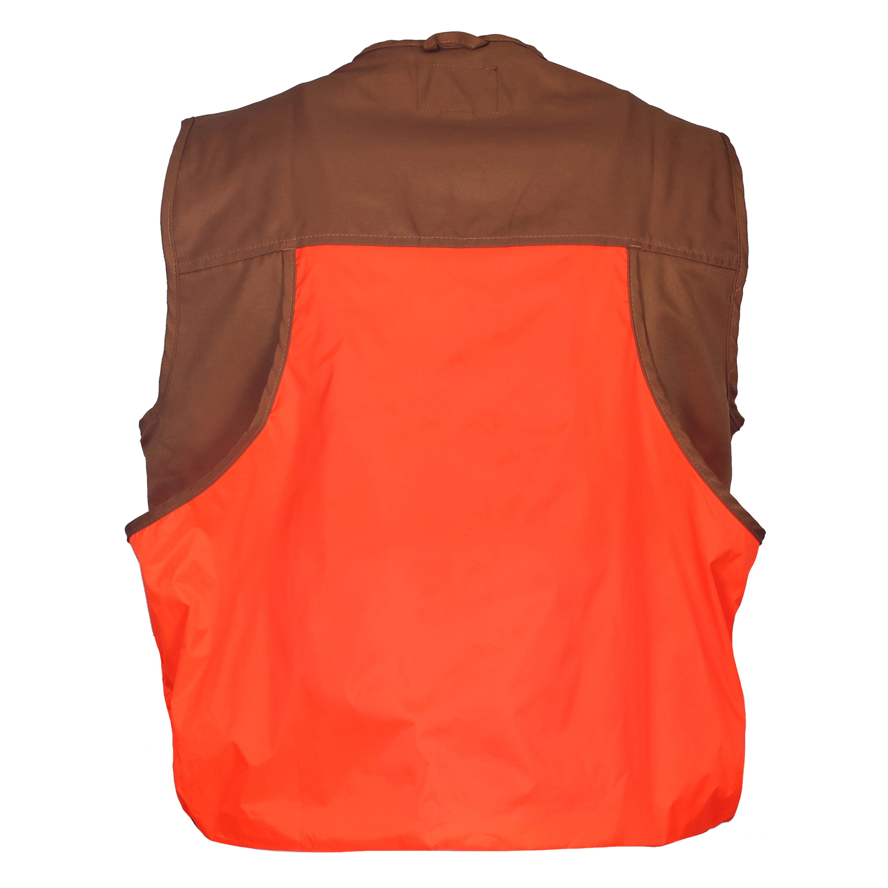 Load image into Gallery viewer, Snapcartshop - Youth Front Loader Vest - Back View - Marsh Orange/Brown
