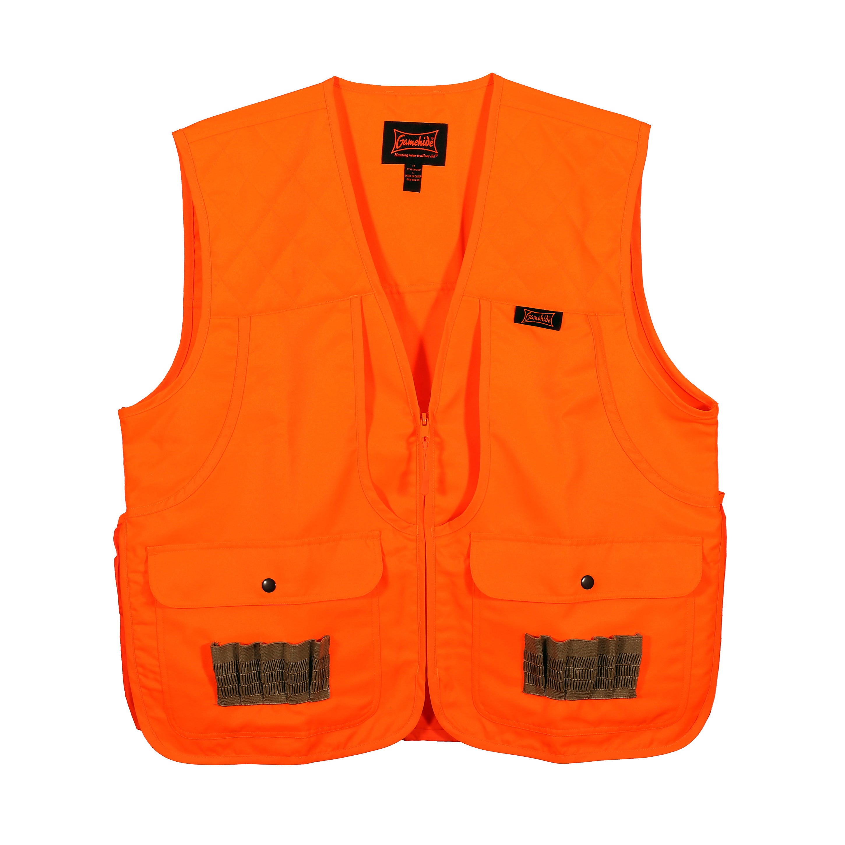 Load image into Gallery viewer, Snapcartshop - Youth Front Loader Vest - Front View - Blaze Orange
