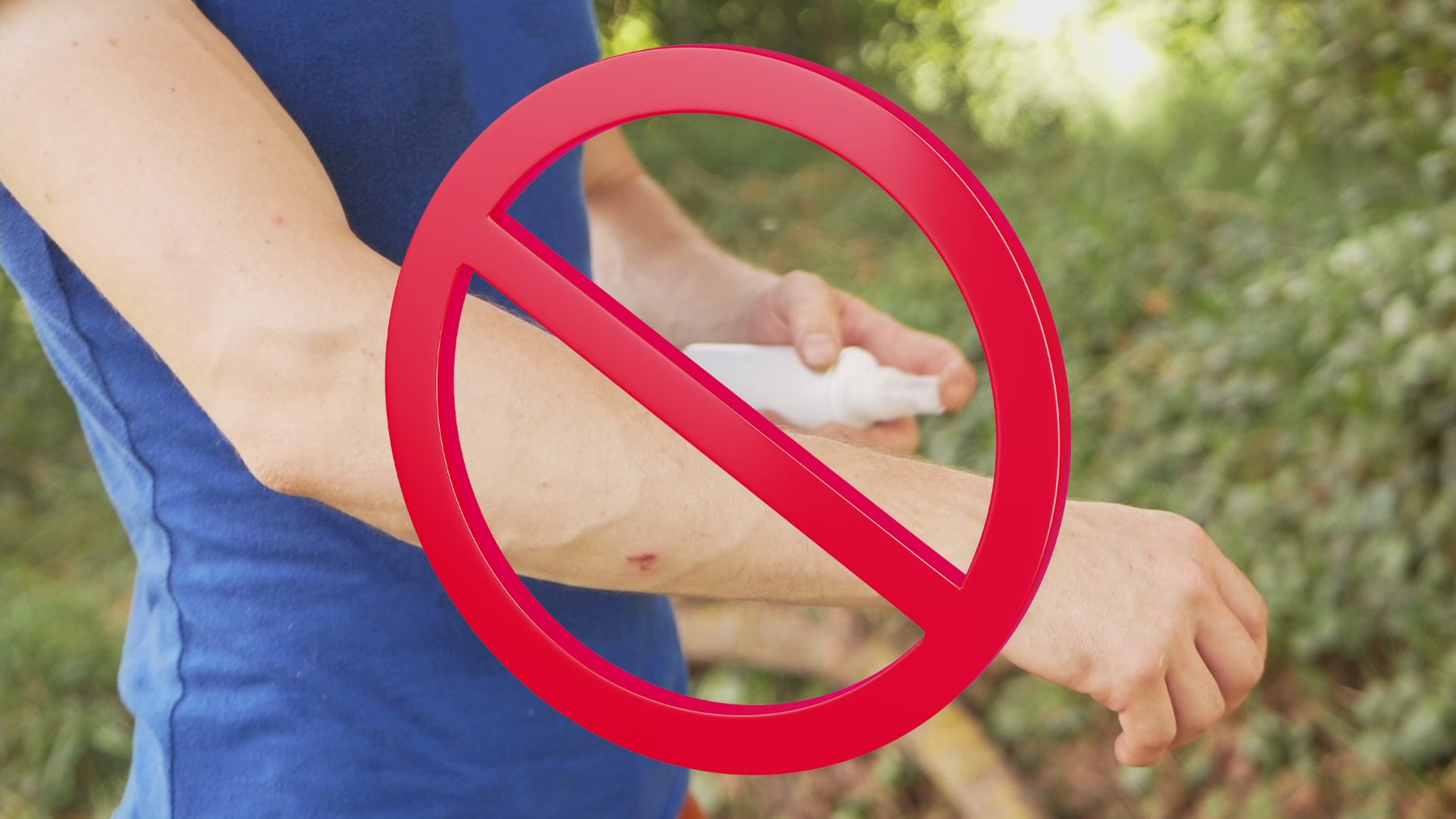 apply harmful spray on skin